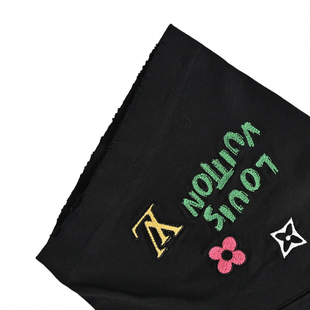 Embroidered Patch T-Shirt - Black
