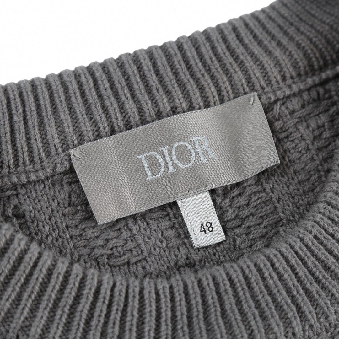 Oblique Jacquard Knit Sweater