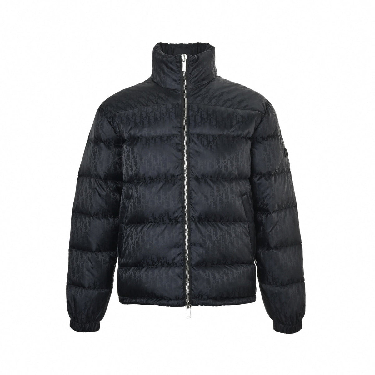 Oblique Tonal Jacquard Puffer