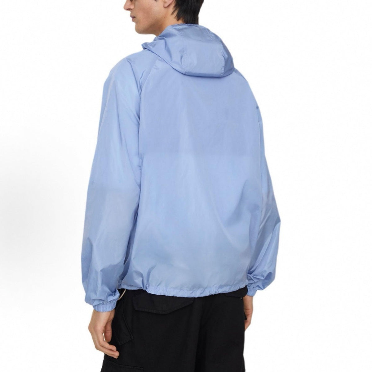 Vintage Check Trim Windbreaker | Light Blue