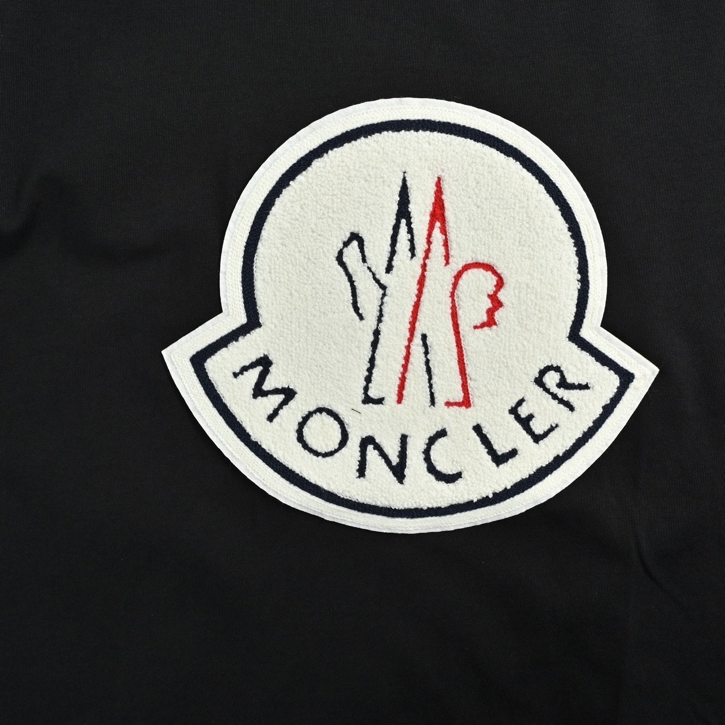 Oversized Terry Logo Patch T-Shirt - Black