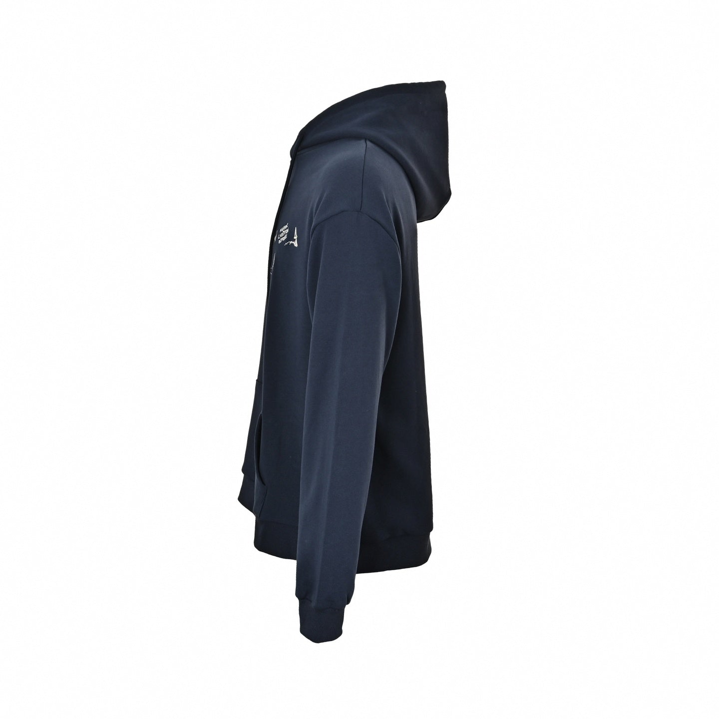 Embroidered Sailboat Logo Hoodie - Navy Blue