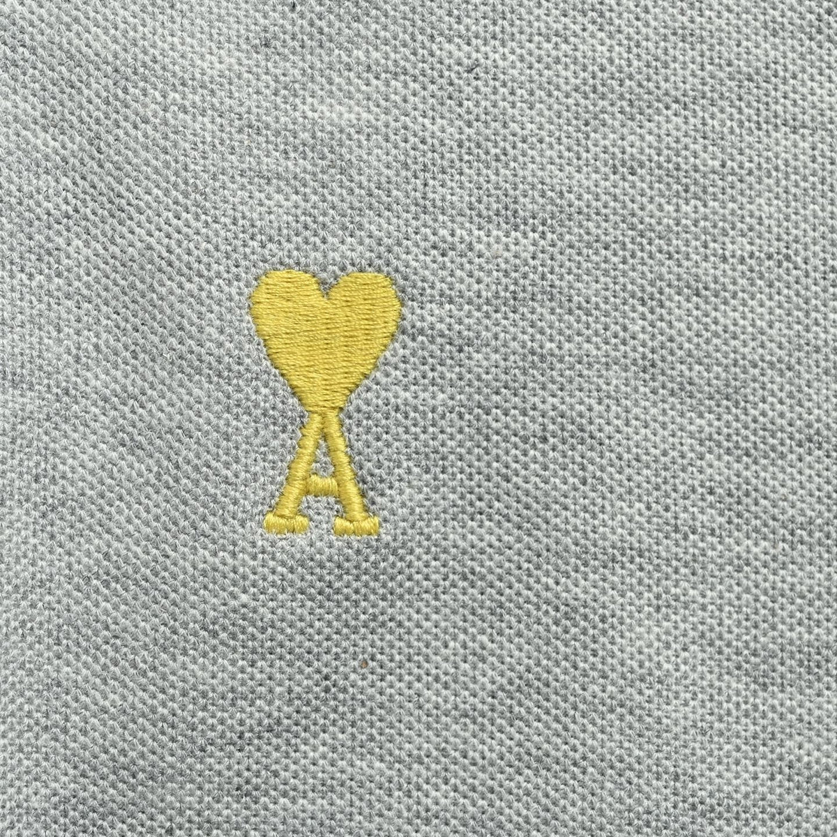 Striped Collar Polo | Heather Grey