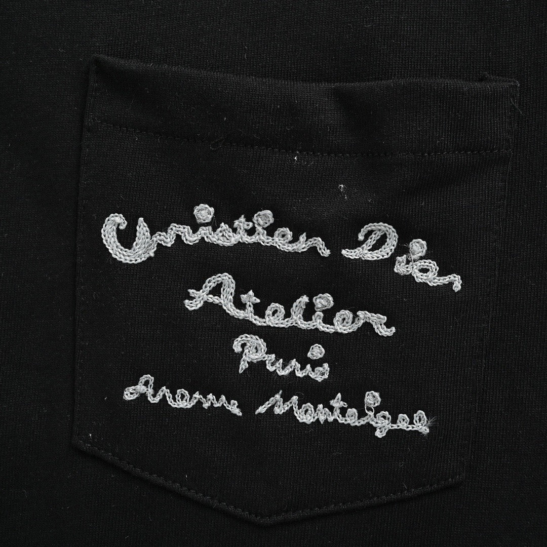 "Christian Dior Atelier" Pocket T-Shirt - Black