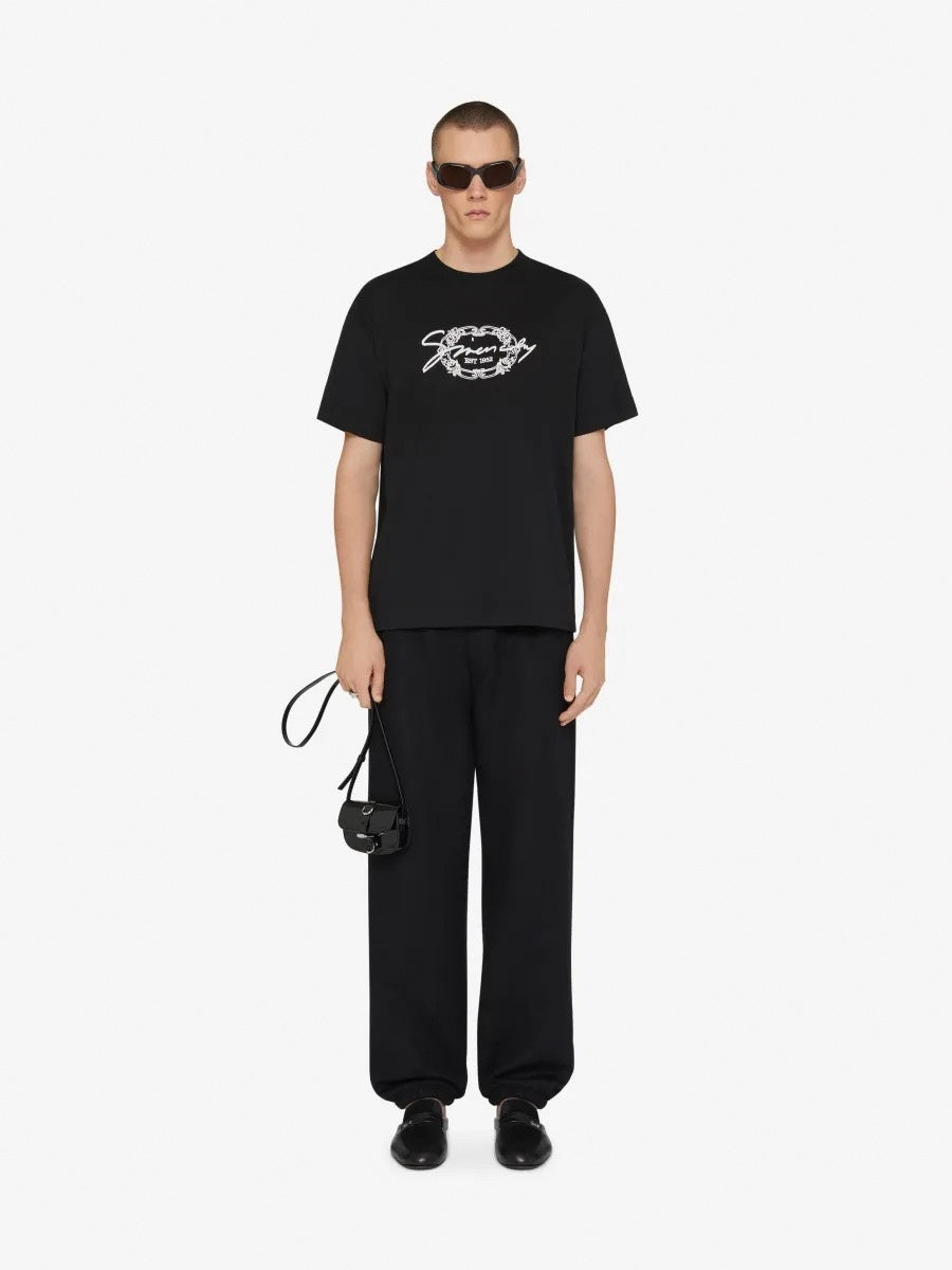 Heritage Embroidered Logo T-Shirt | Black