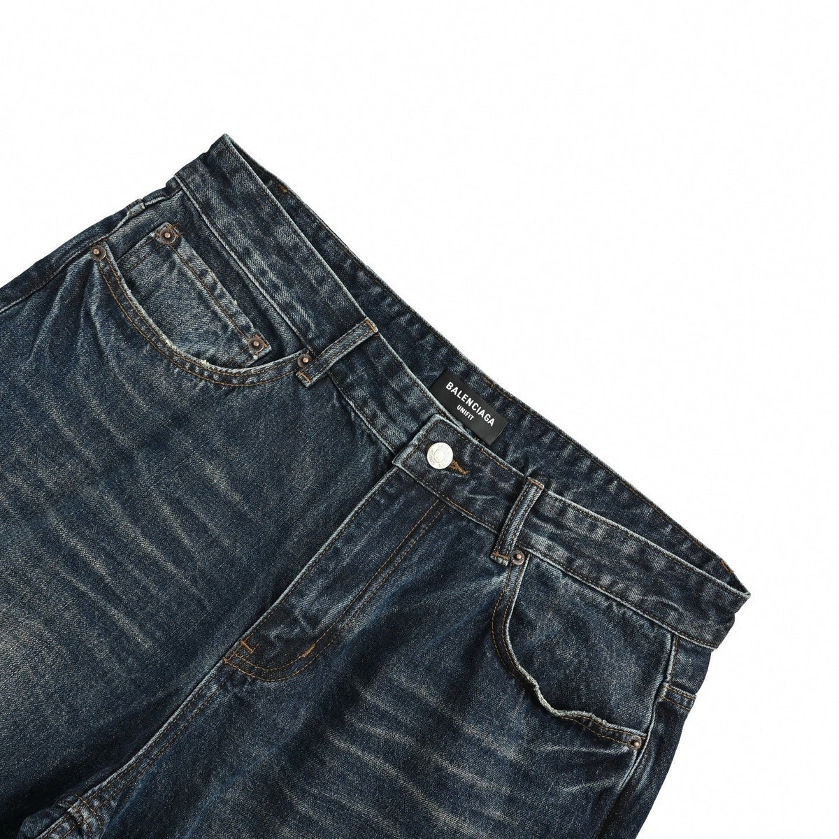 Washed Indigo 'Unifit' Jeans