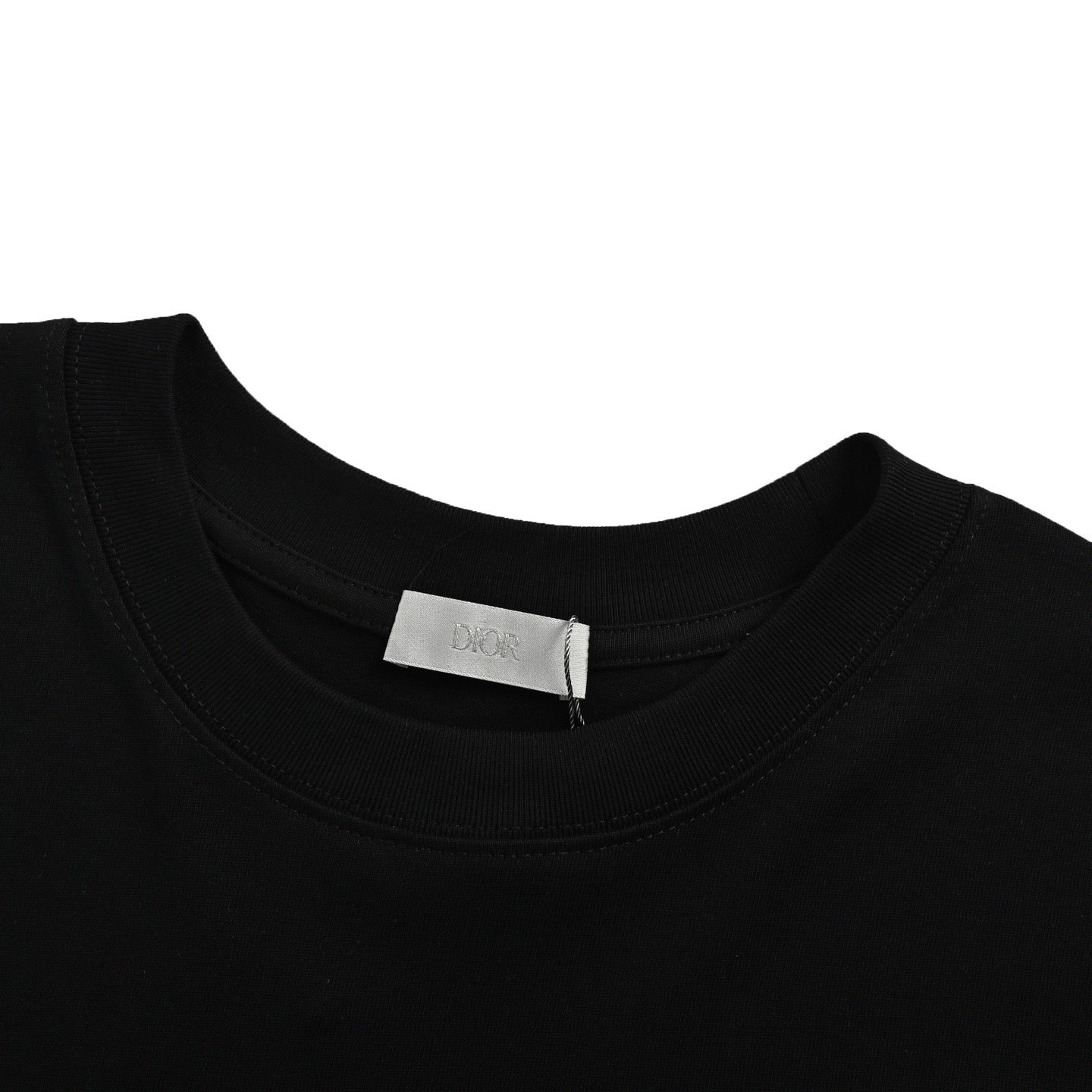 Oblique Jacquard Pocket T-Shirt | Black