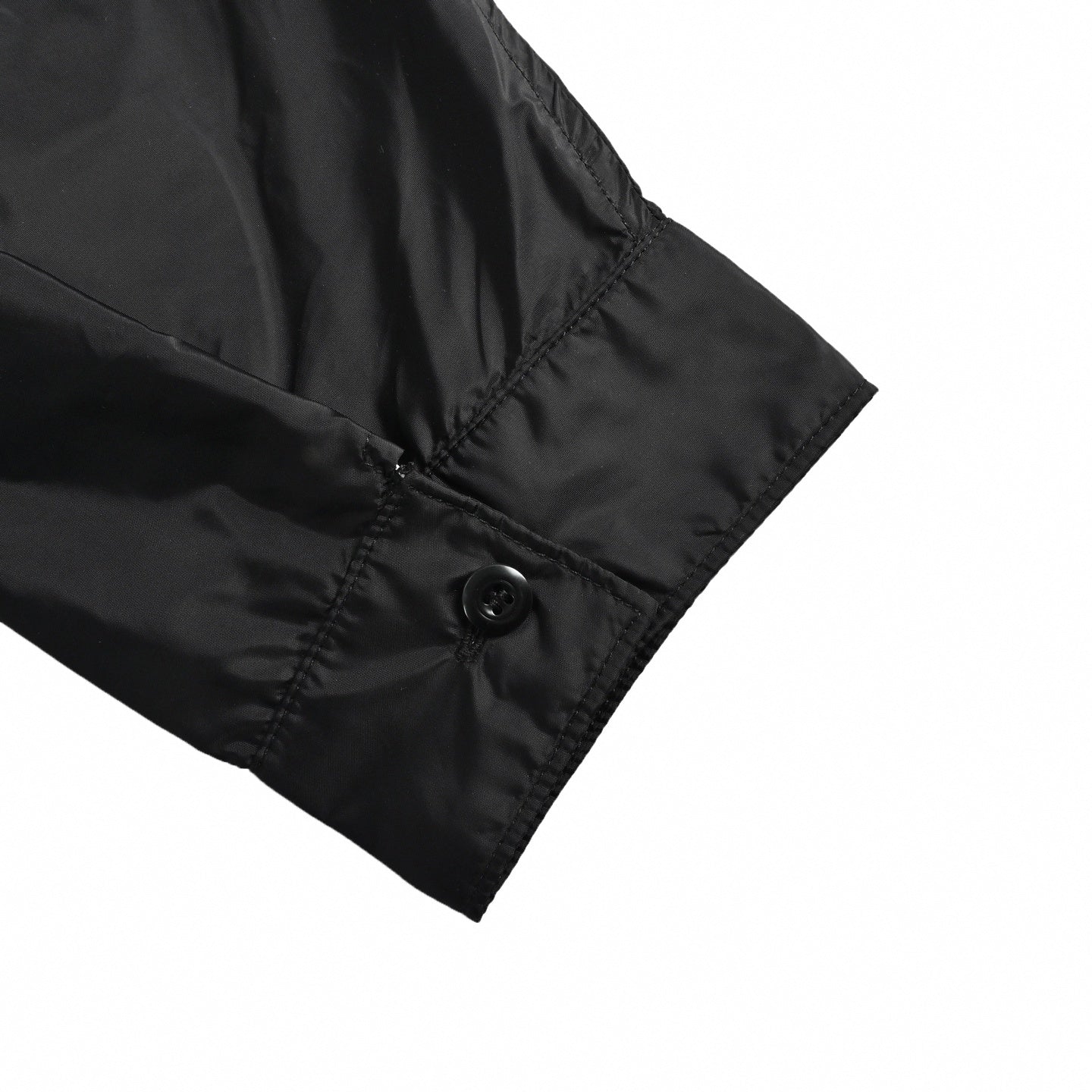 Nylon Zip-Up Jacket - Black