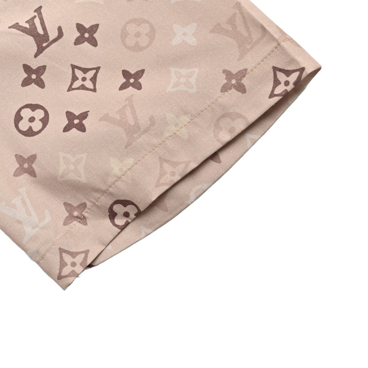 Multi-Tonal Monogram Short-Sleeve Shirt | Beige