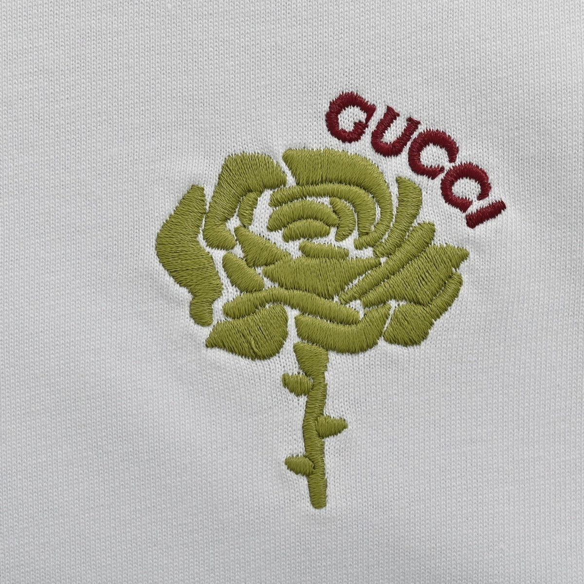 Embroidered Rose T-Shirt | White