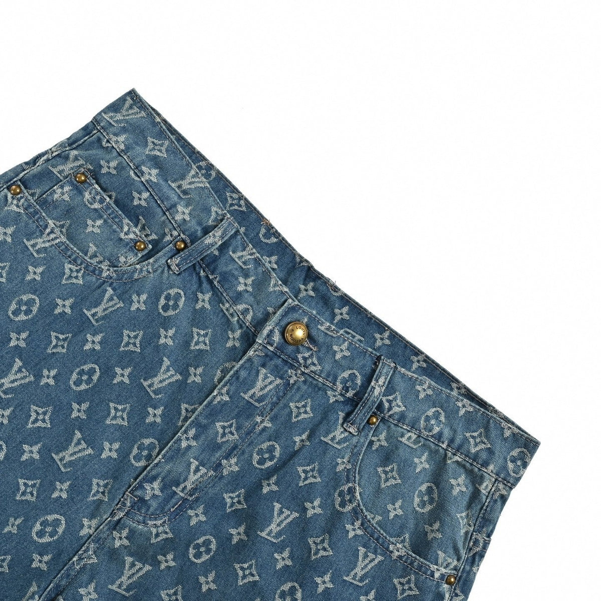 Monogram Denim Shorts