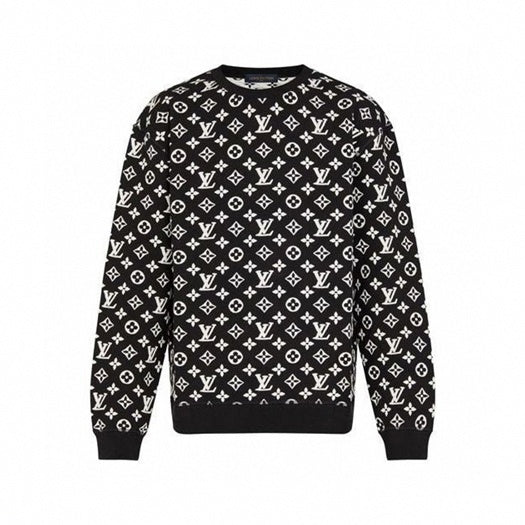 Monogram Jacquard Sweatshirt | Black & White