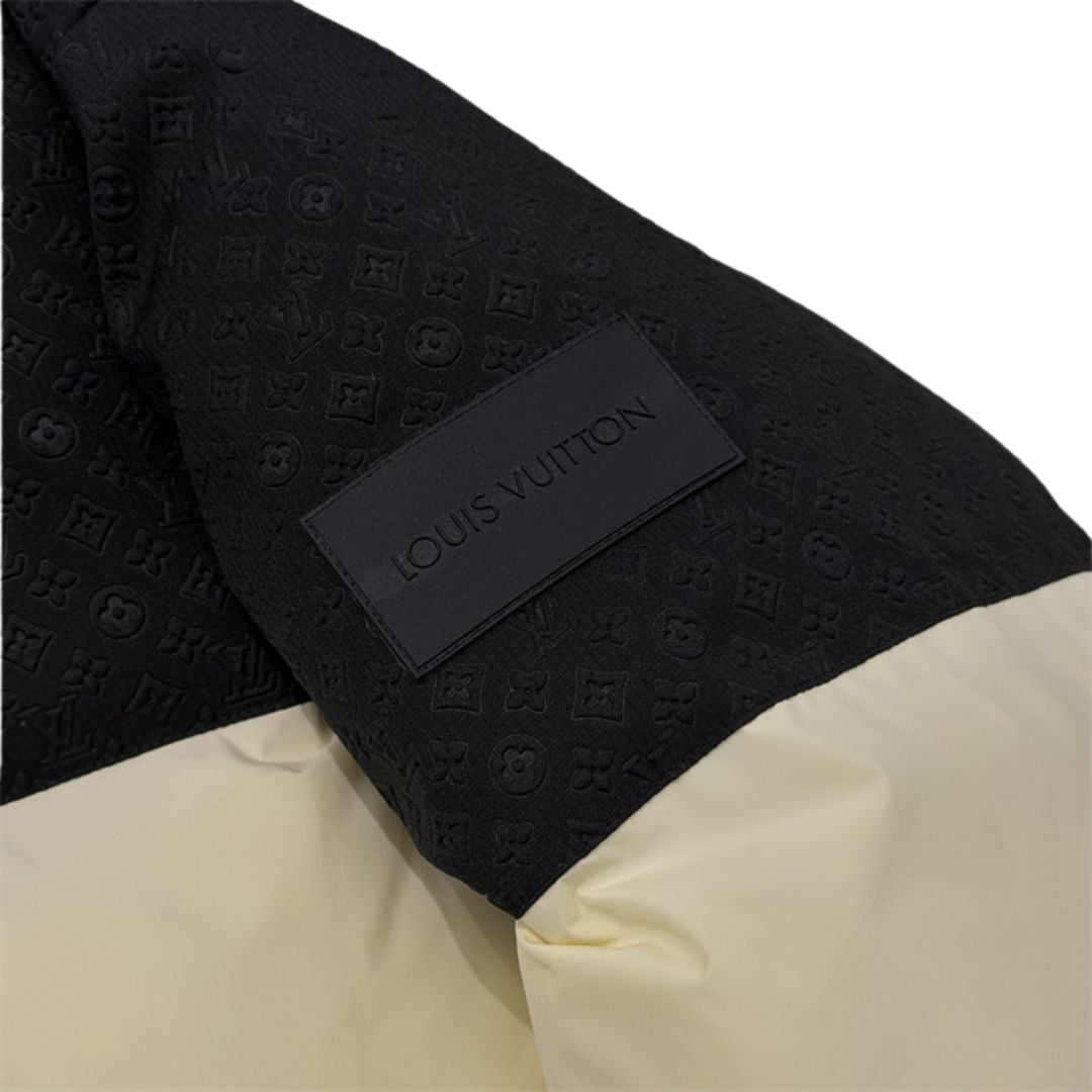 Embossed Monogram Yoke Two-Tone Puffer Jacket