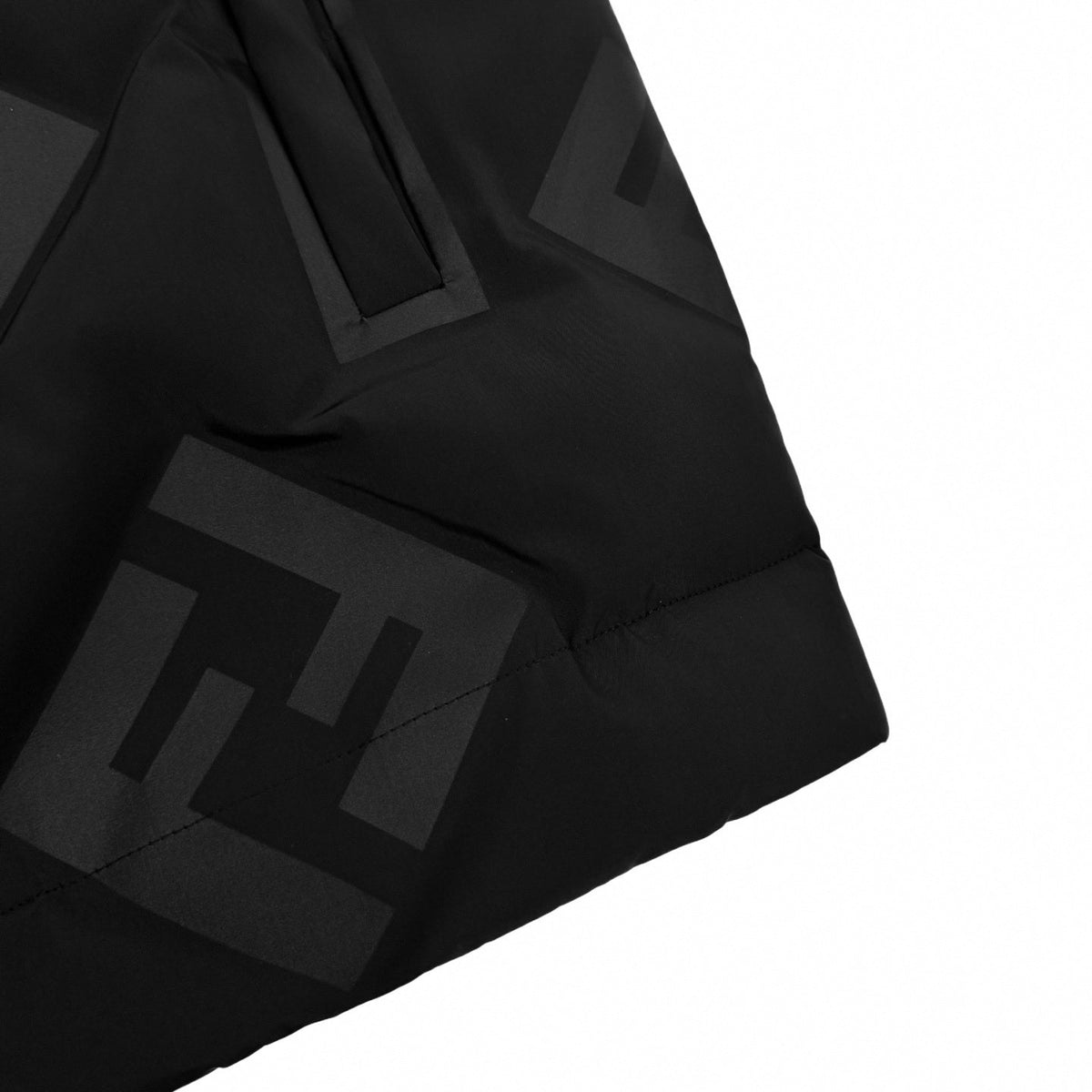 Tonal FF Monogram Hooded Puffer Jacket | Black