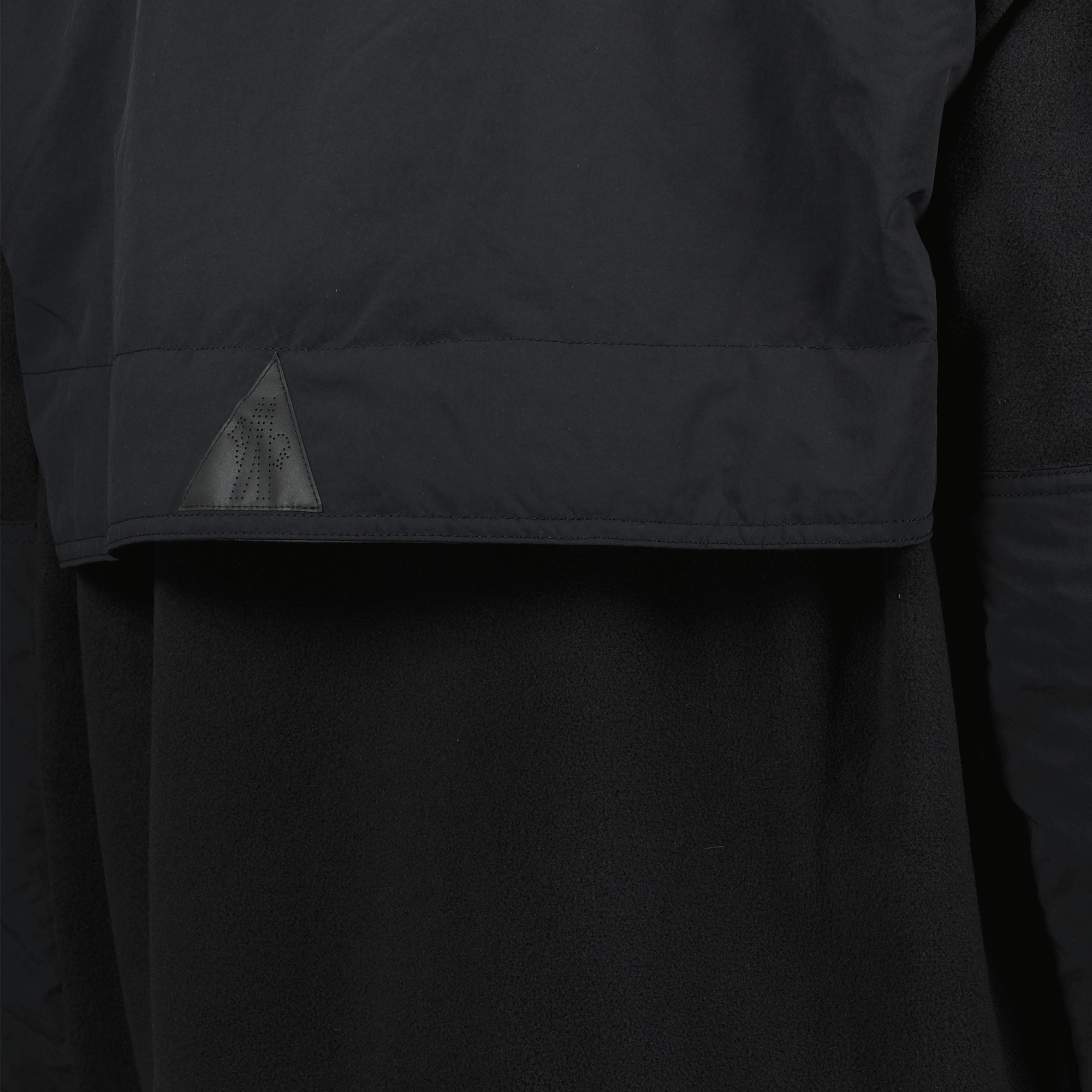 Black Polartec® Zip-Up Cardigan