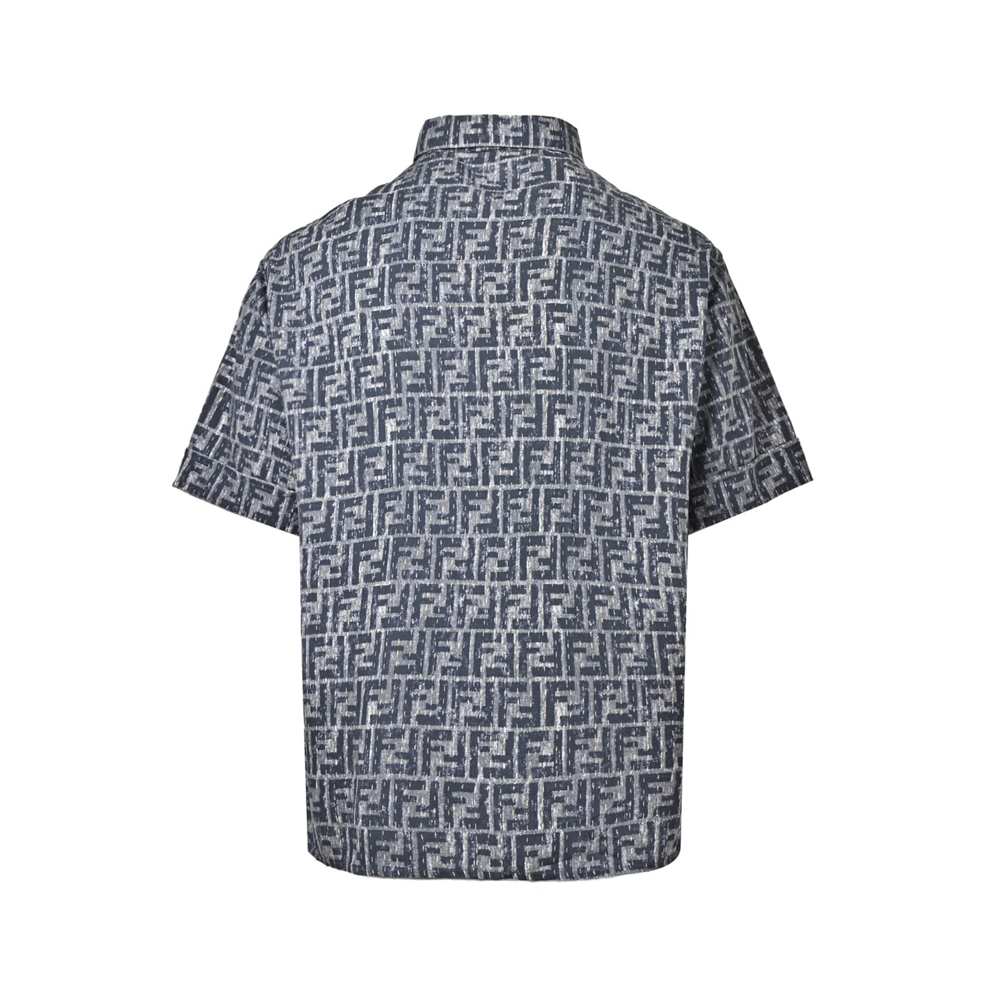 Trompe L'Oeil FF Logo Shirt | Navy Blue & Grey