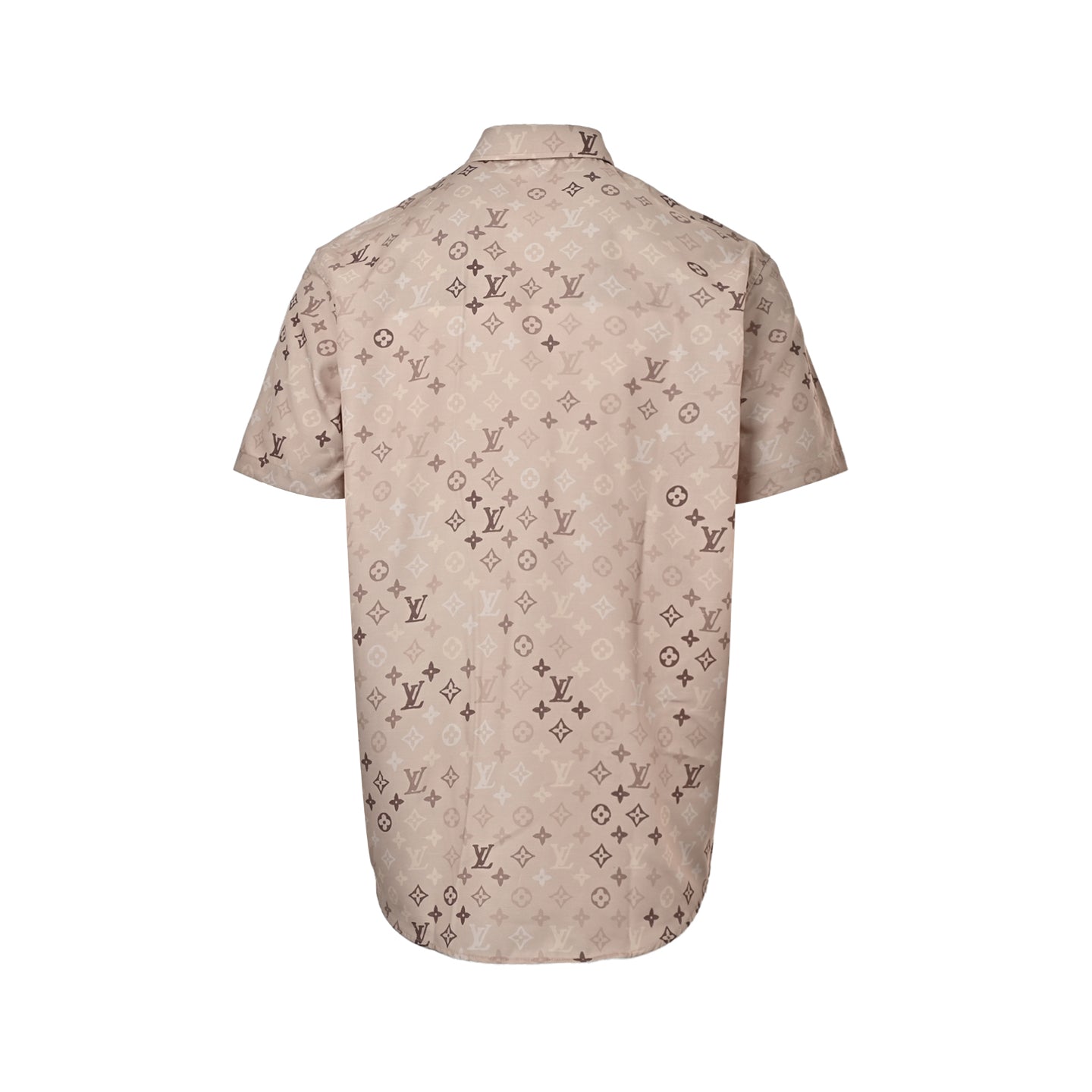Multi-Tonal Monogram Short-Sleeve Shirt | Beige