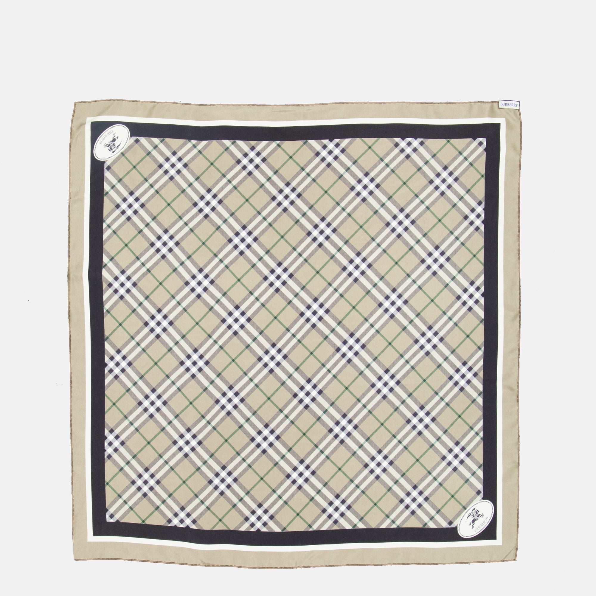 Checkered Silk Scarf