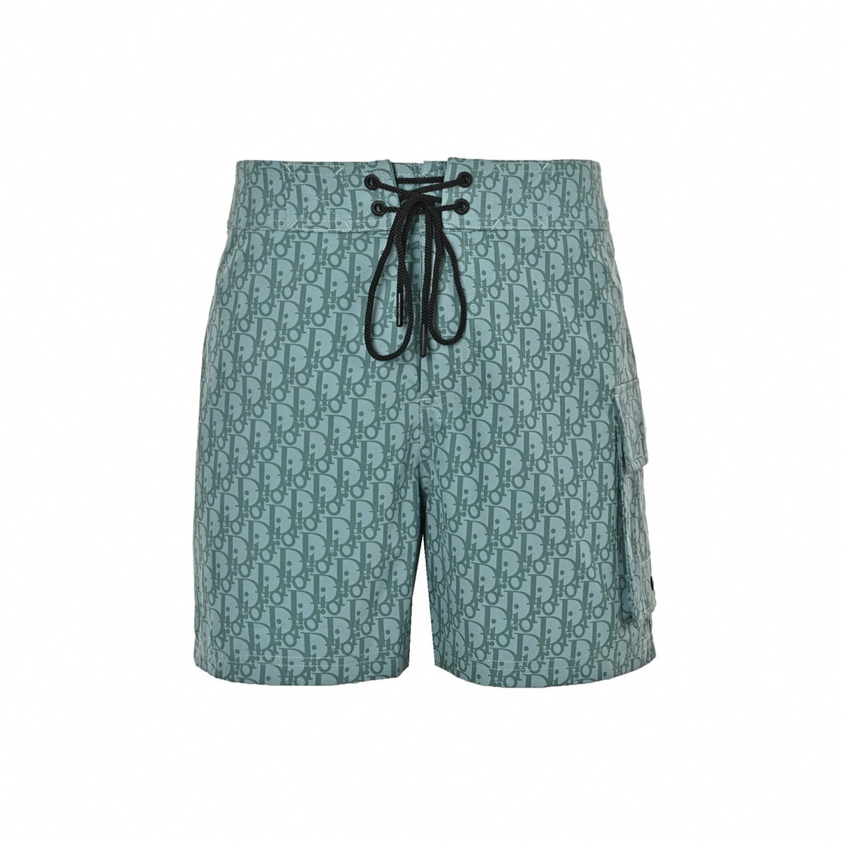 Oblique Swim Shorts | Aqua Green