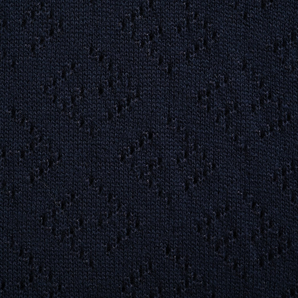 Pointelle FF Monogram Knit Polo | Navy