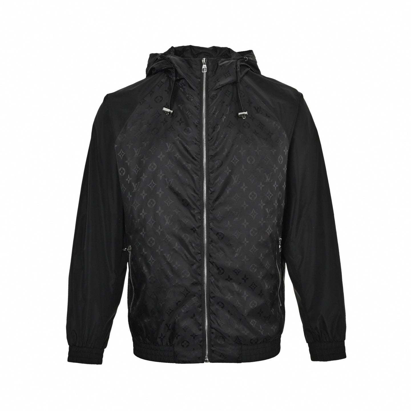 Monogram Windbreaker | Black & Grey | Slim Fit