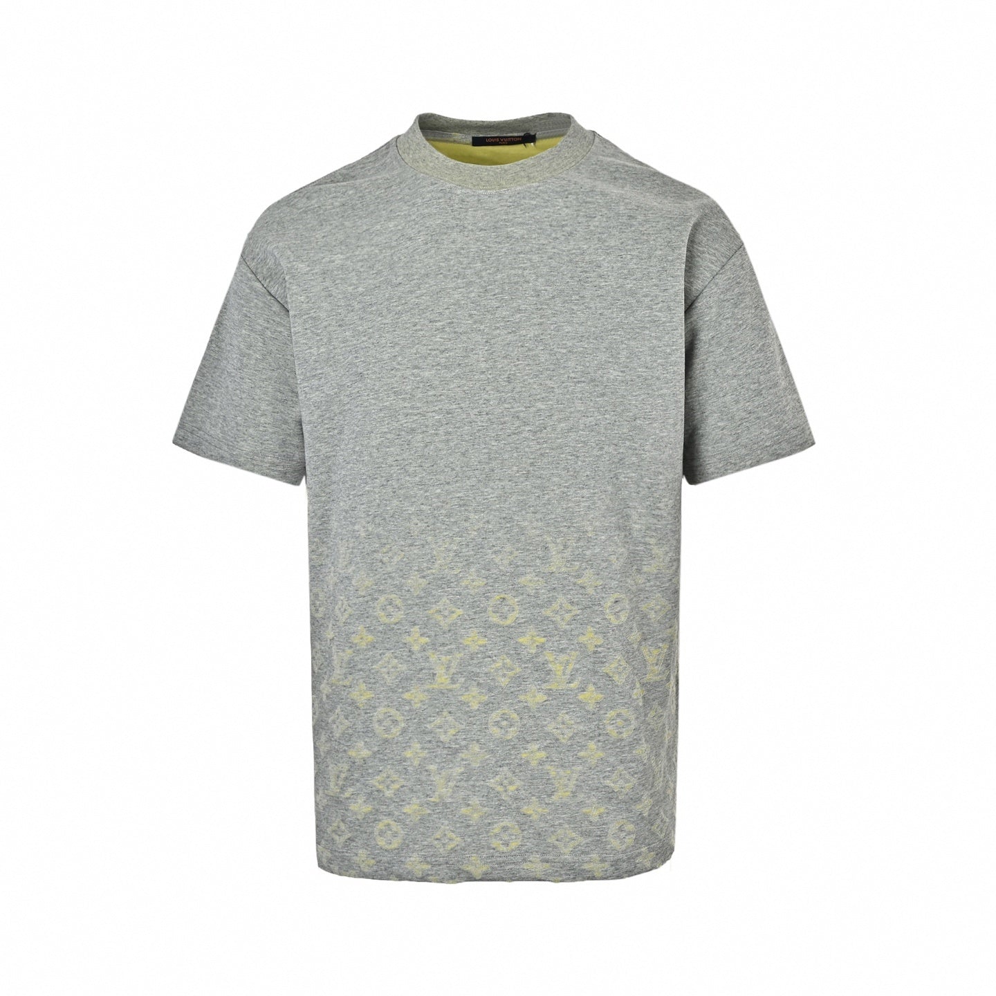 Gradient Monogram T-Shirt | Heather Grey & Yellow