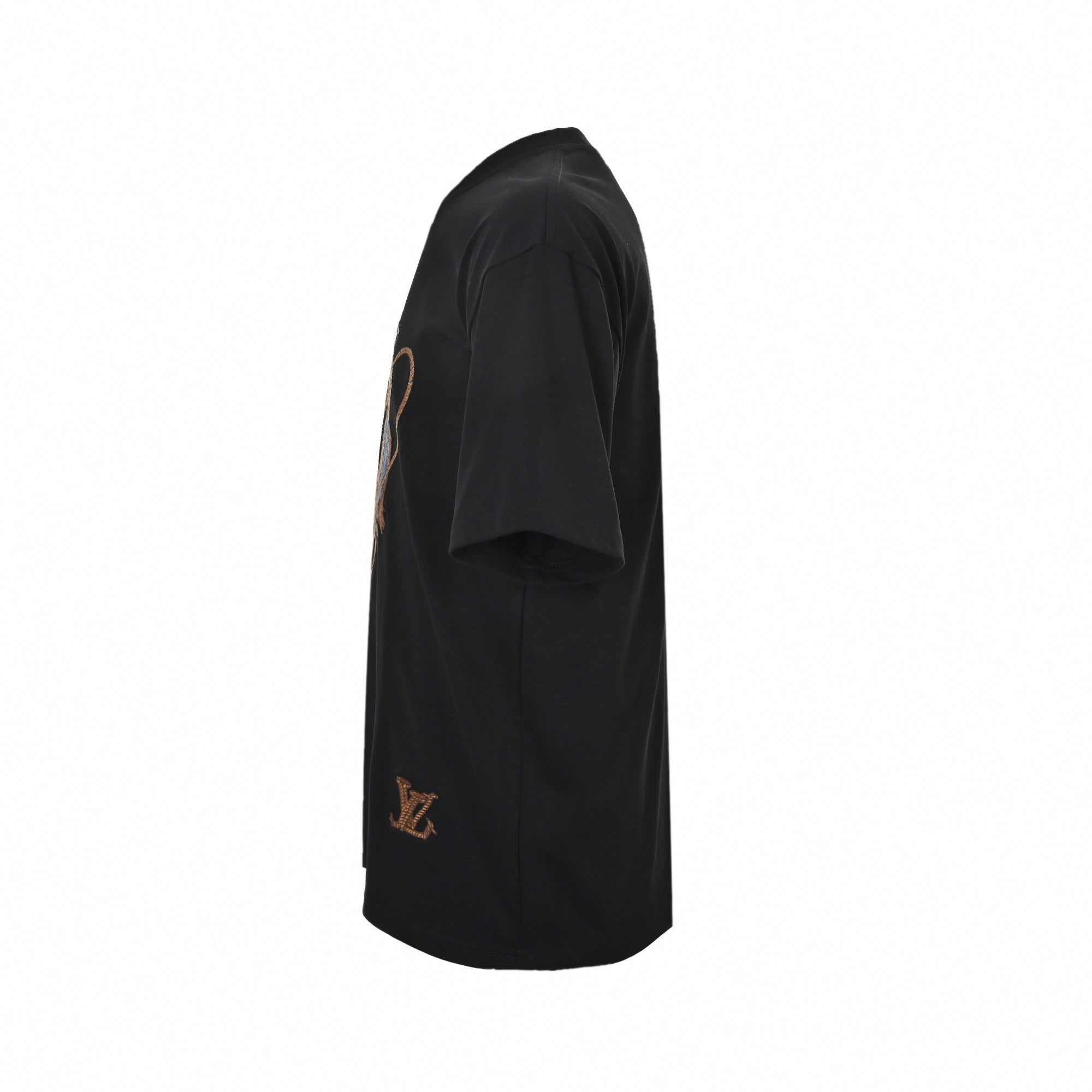 Embroidered Cowboy T-Shirt - Black