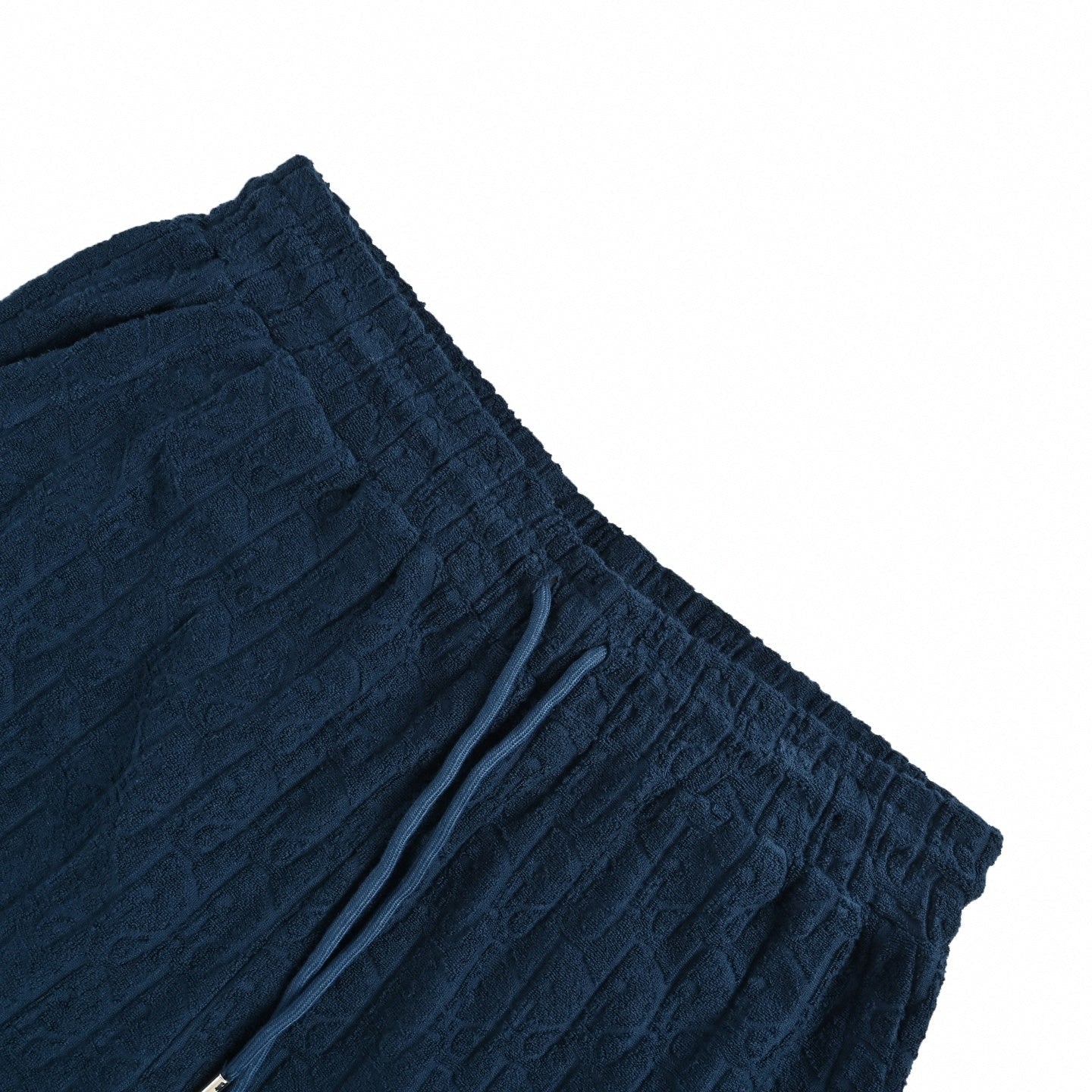 Oblique Jacquard Terry Shorts | Navy Blue