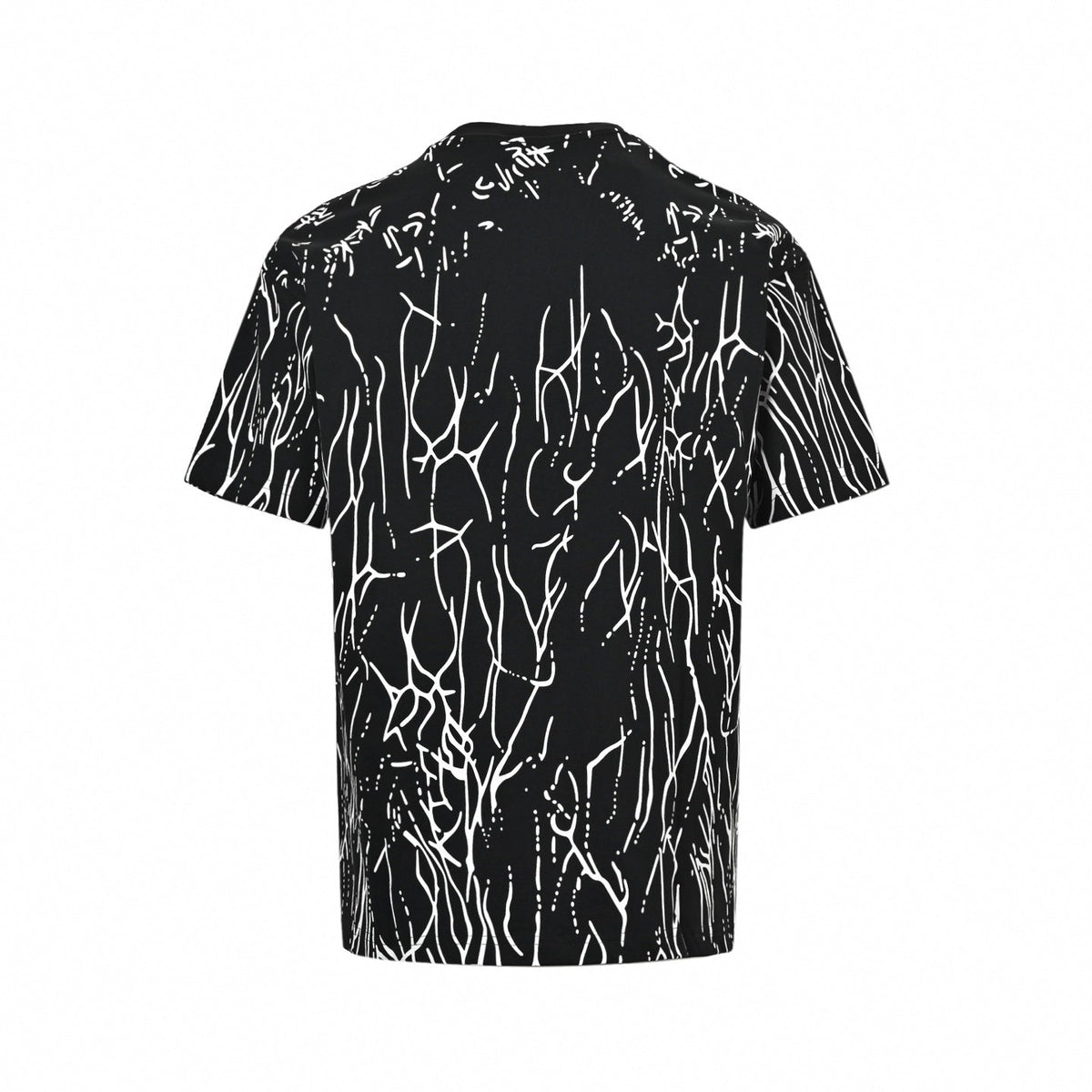 Abstract Line Print Logo T-Shirt
