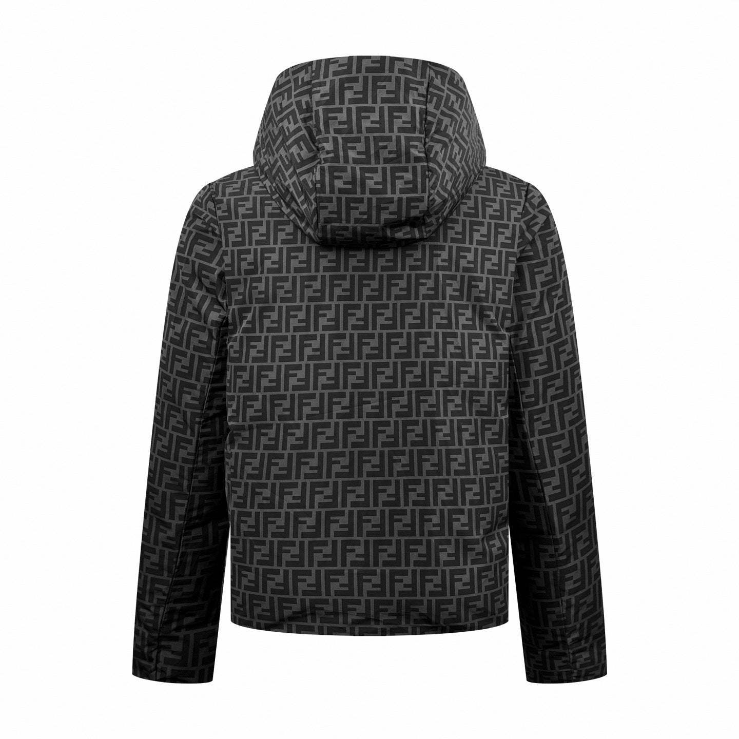Reversible FF Monogram & Diagonal Stripe Puffer Jacket