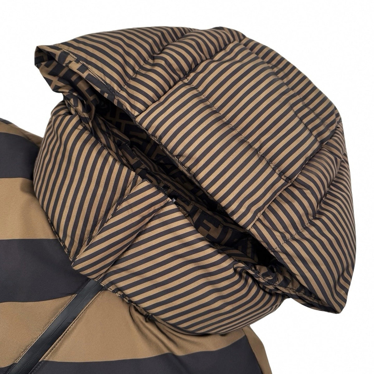 Reversible FF Monogram & Diagonal Stripe Puffer Jacket