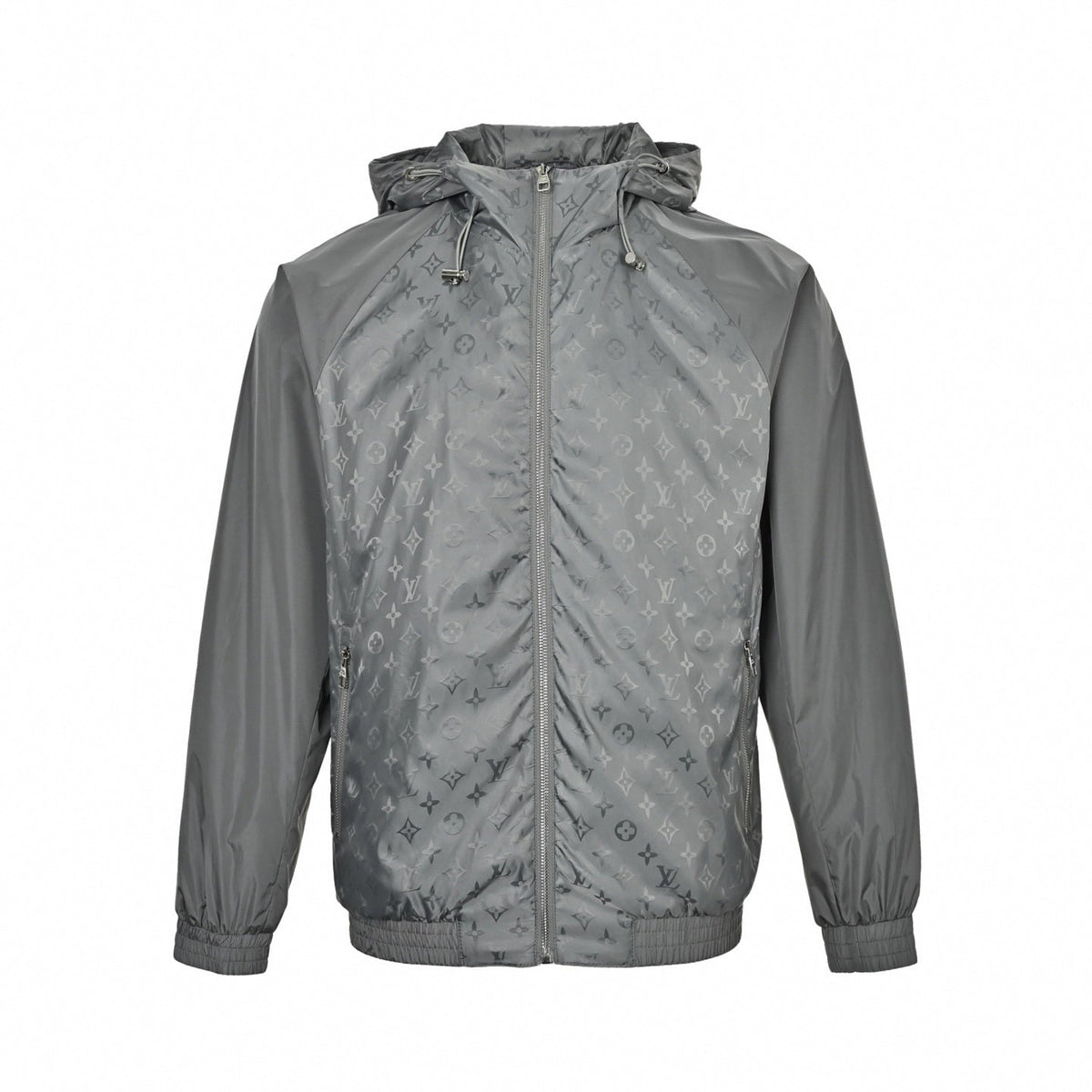 Monogram Windbreaker | Black & Grey | Slim Fit
