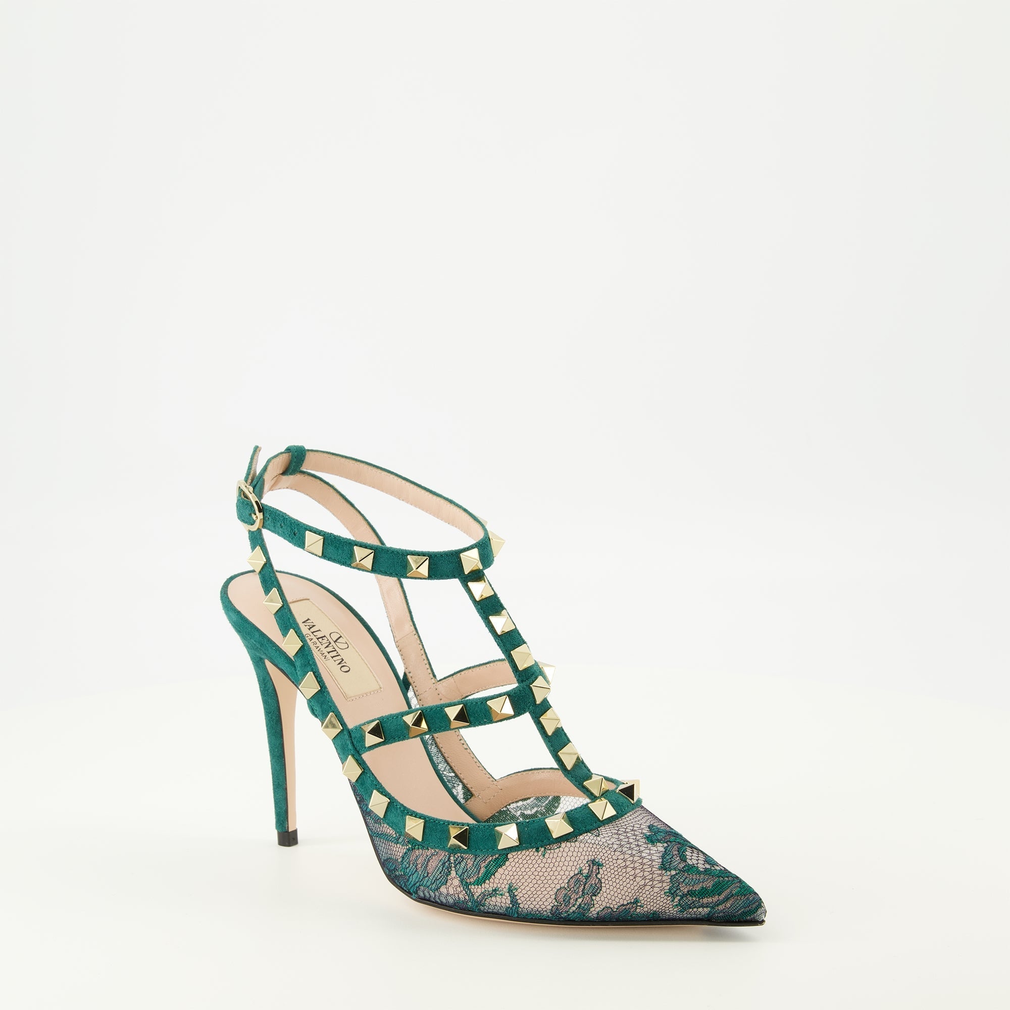 Rockstud Lace Pumps