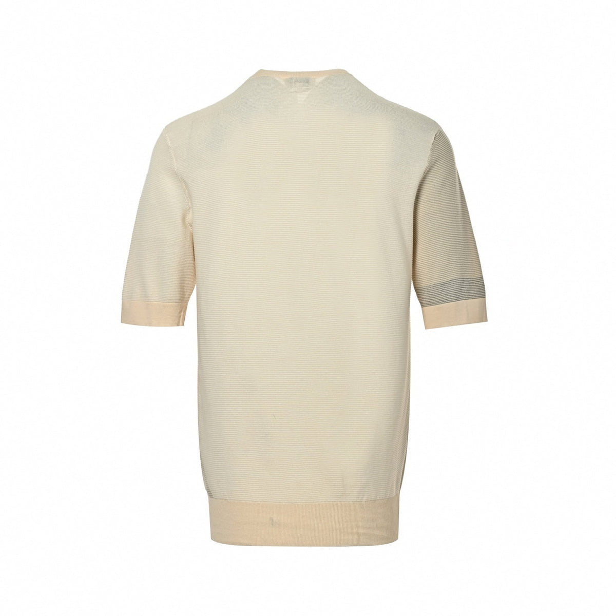 Geometric Knit T-Shirt - Beige