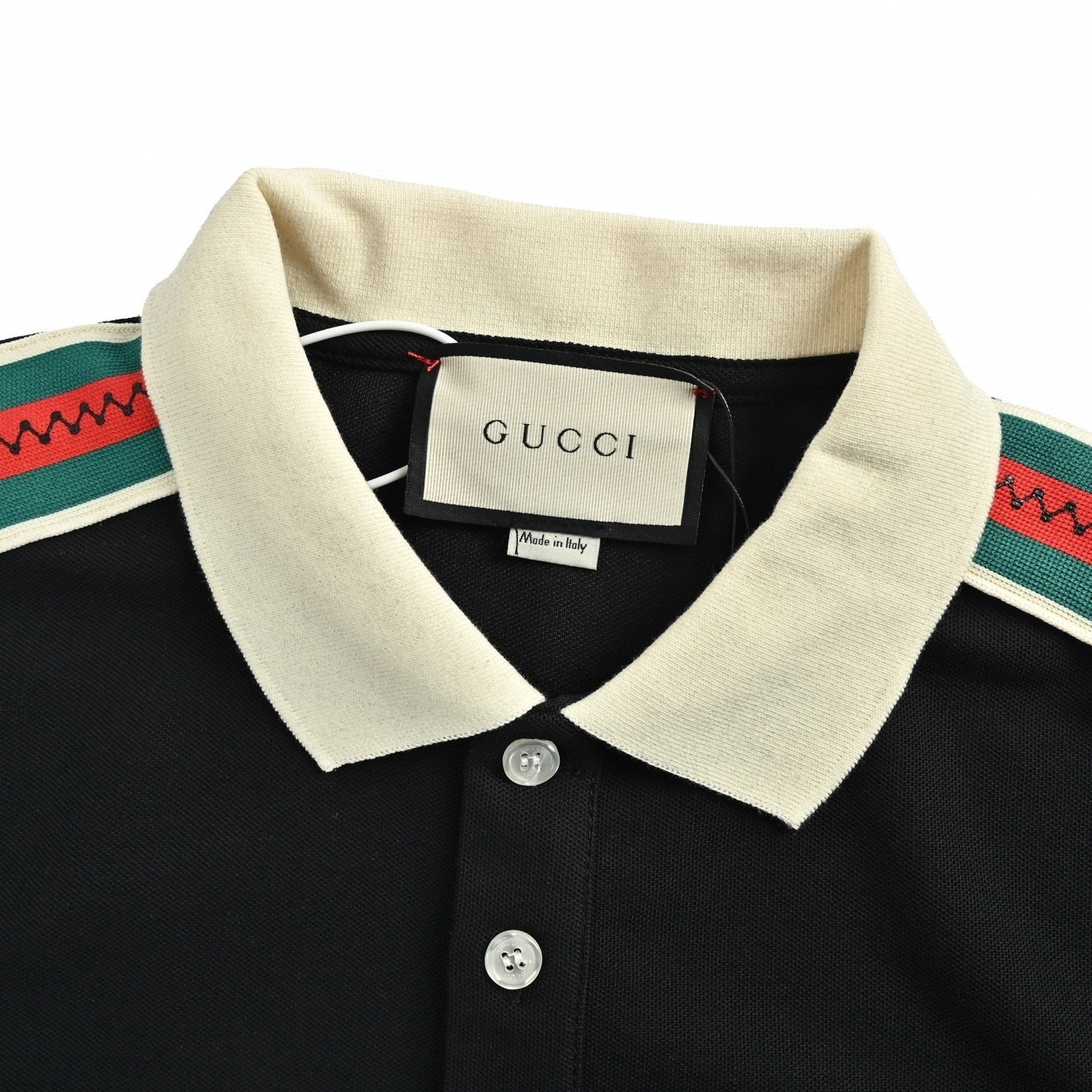 Web-Stripe Trim Polo Shirt