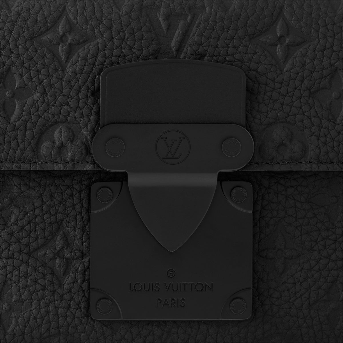 S-Lock Messenger Taurillon Monogram | Triple Black
