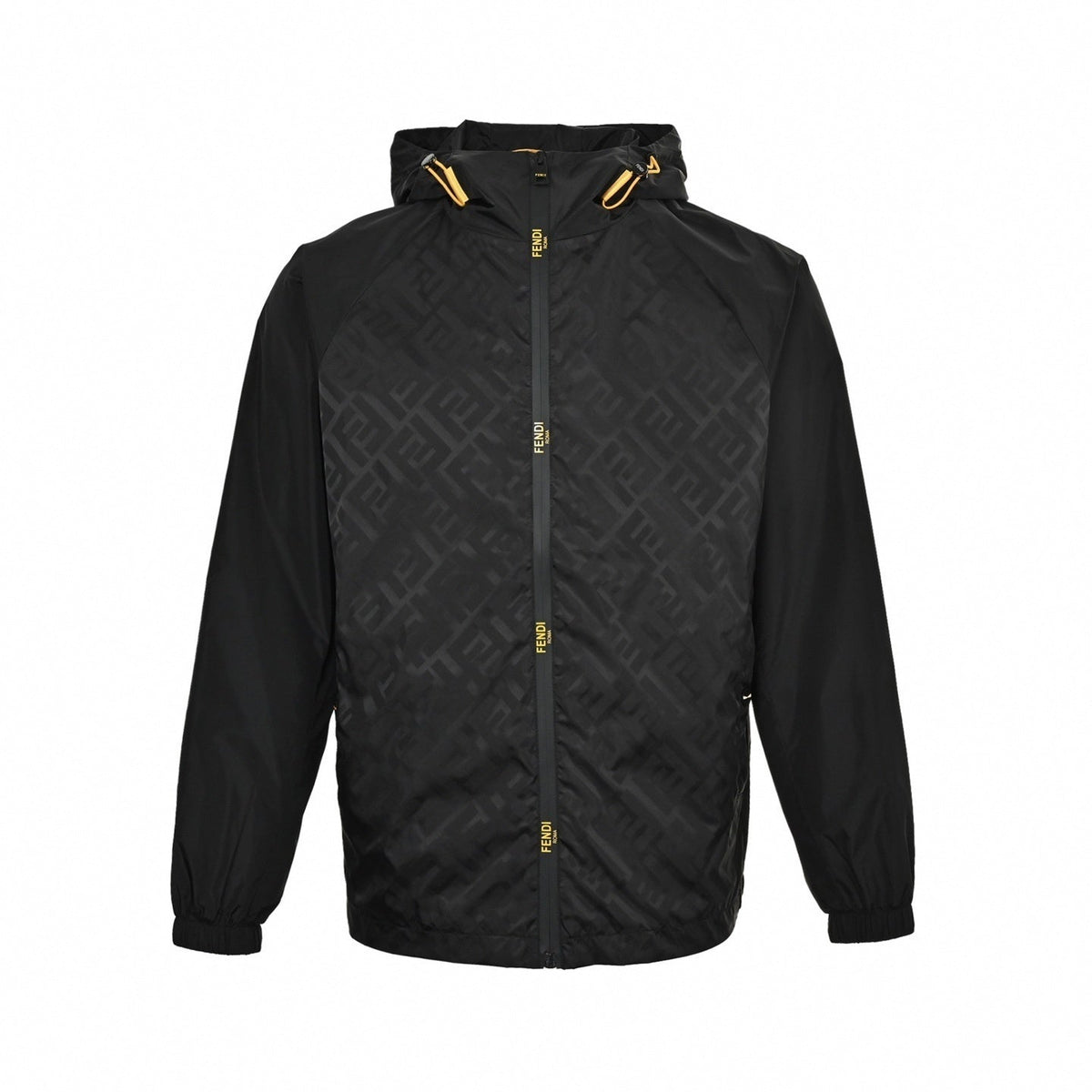 Monogram Windbreaker | Dark Brown & Black