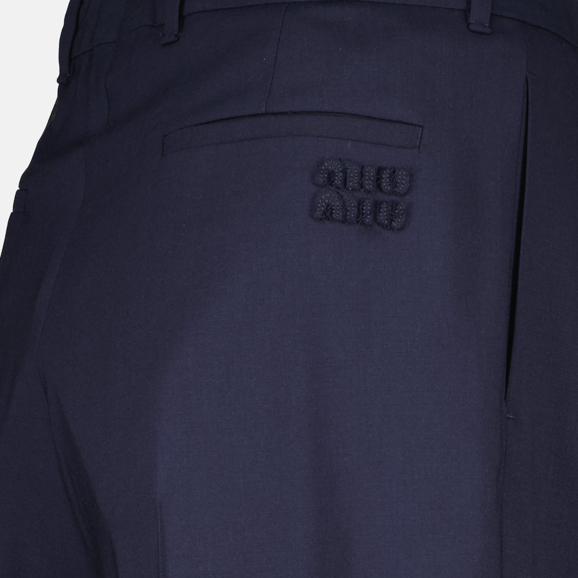 Navy Wool Trousers