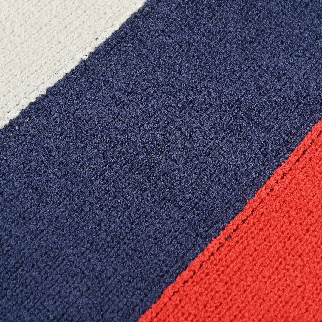 Terry Cloth Vertical Stripe Polo