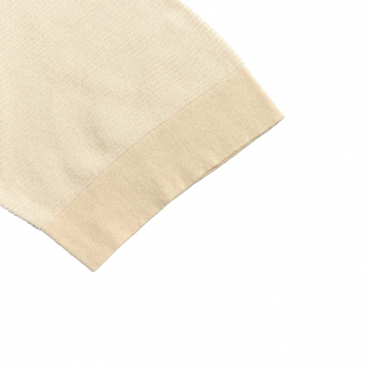 Geometric Knit T-Shirt - Beige