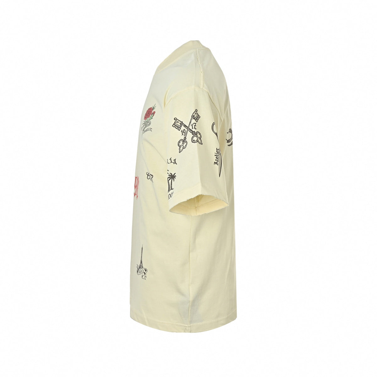 Tattoo Flash Graphic T-Shirt | Cream