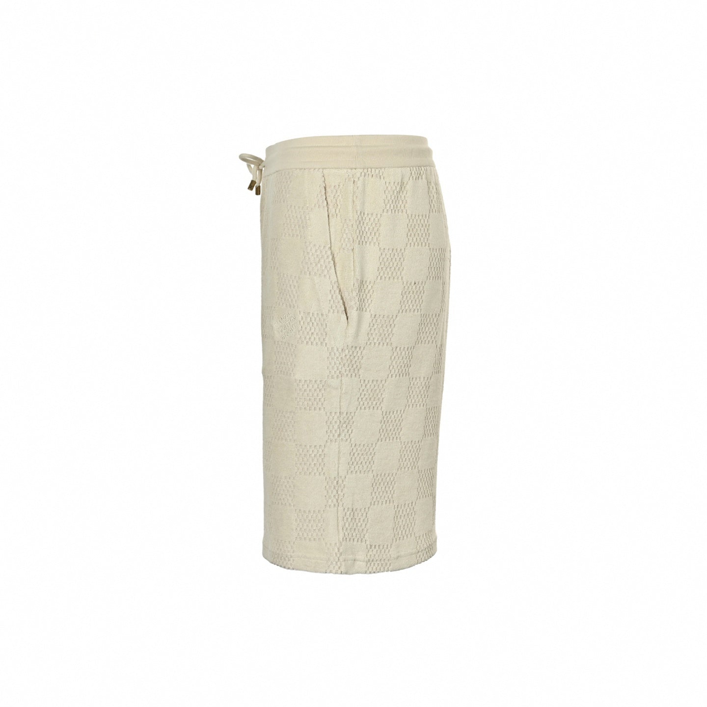 Damier Cotton Toweling Set | Beige