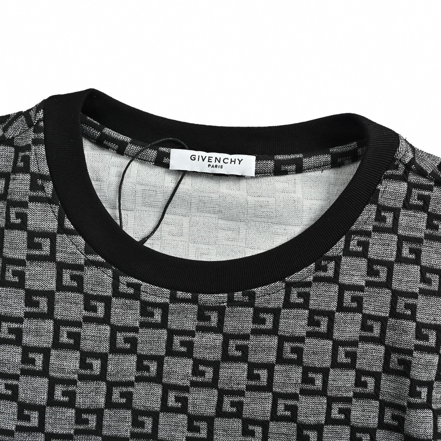 4G Checkerboard Knit T-Shirt