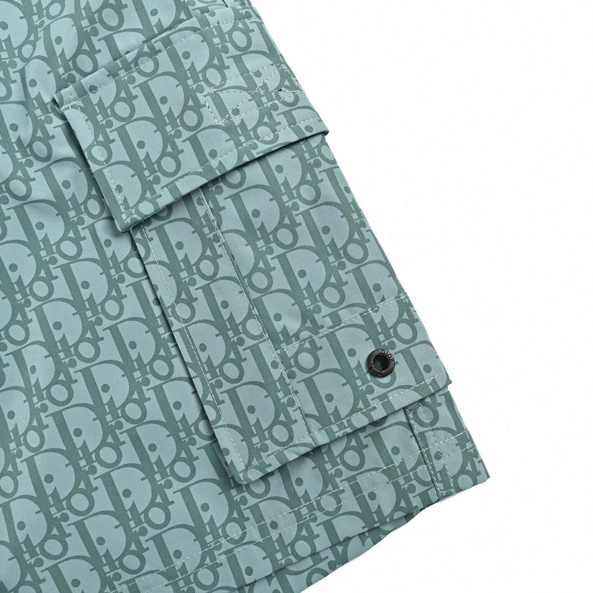 Oblique Swim Shorts | Aqua Green