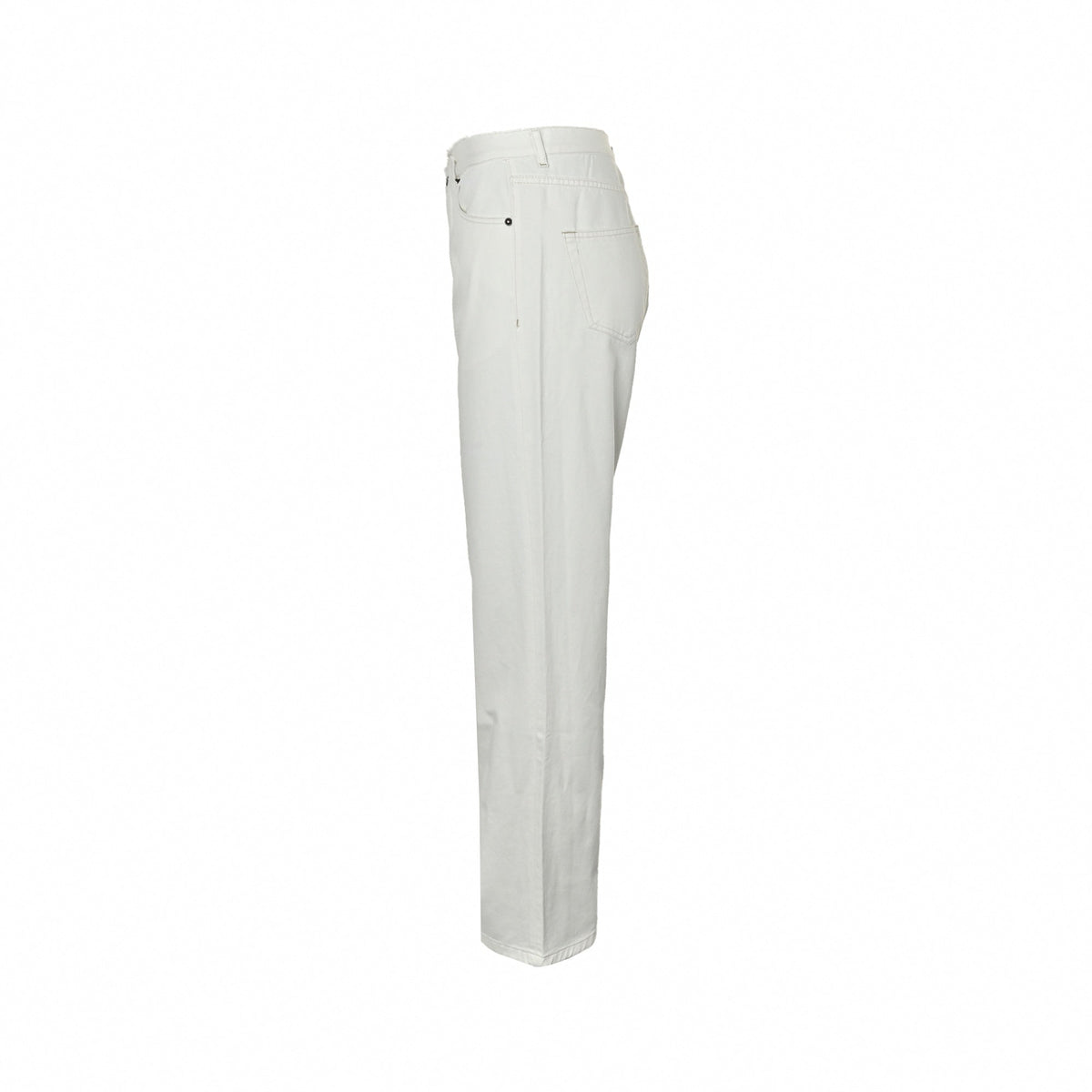 Straight-Leg Denim Jeans - White