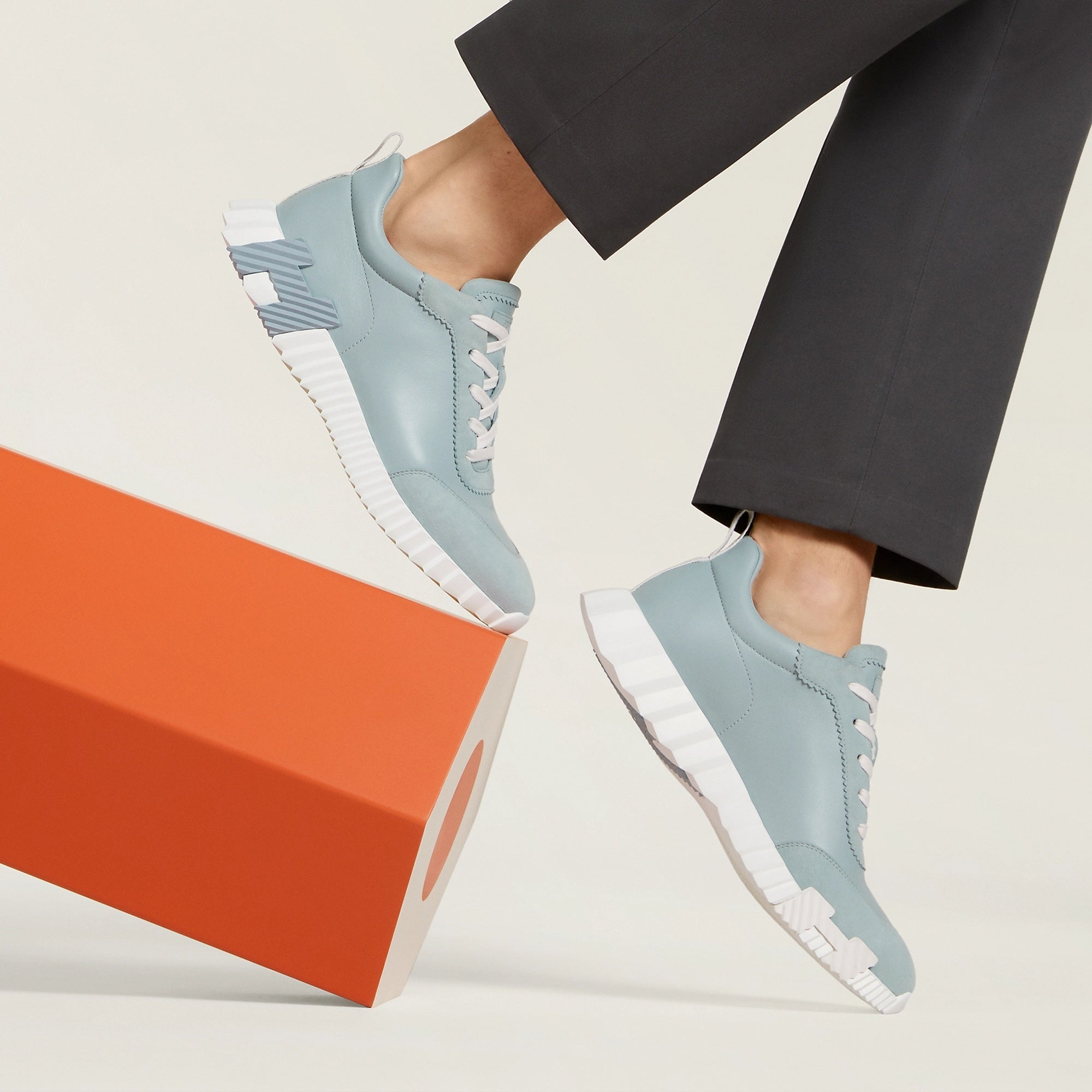 Bouncing Sneaker - Powder Blue/White