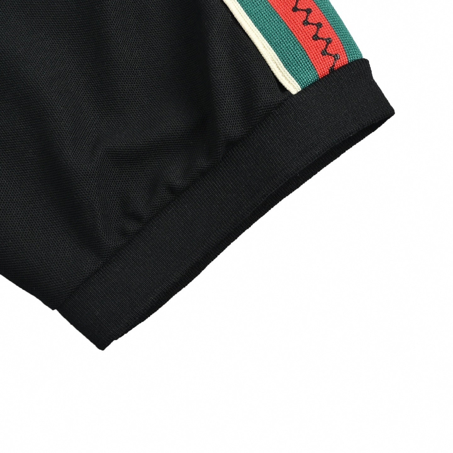 Web-Stripe Trim Polo Shirt