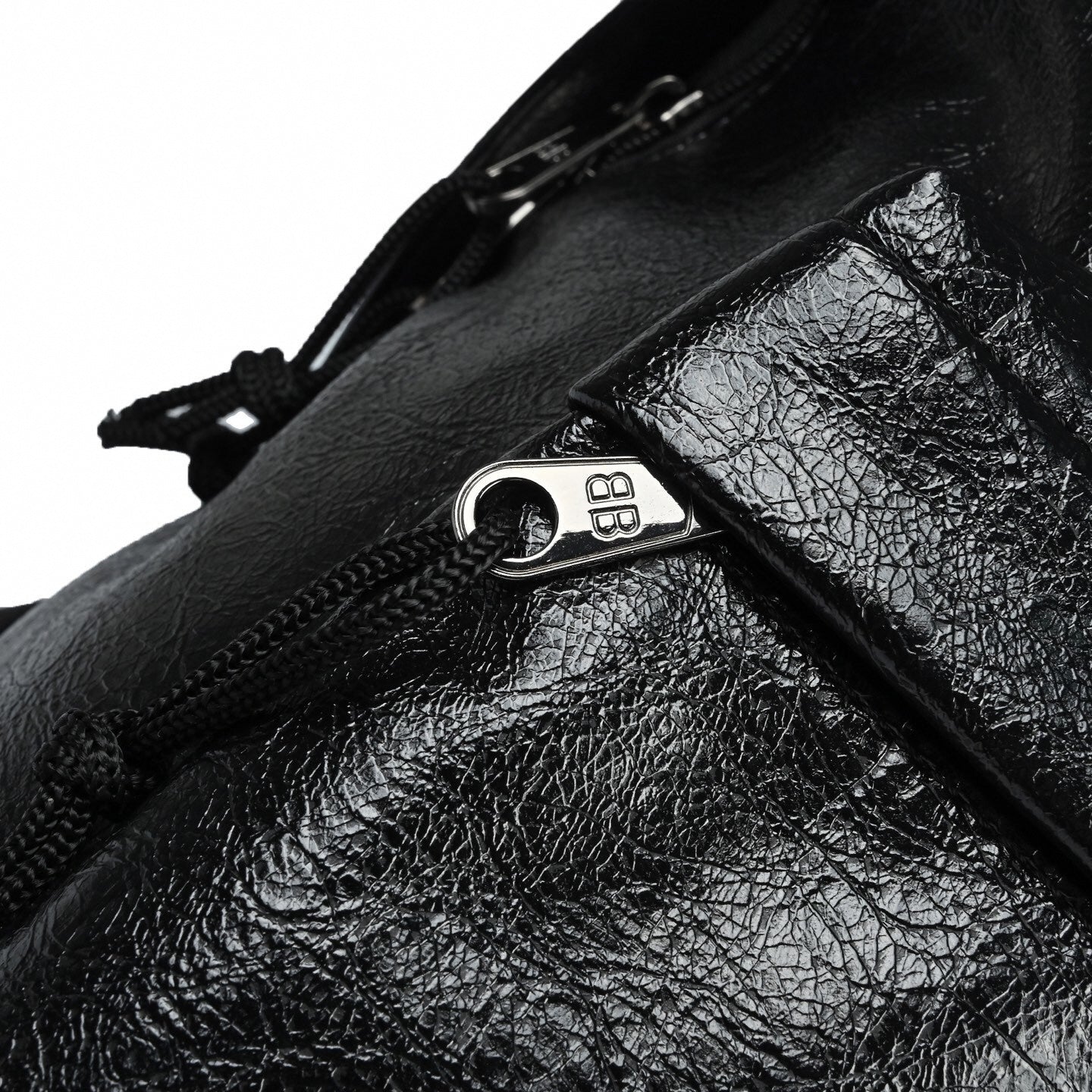 Balenciaga x Automobili Lamborghini Crinkled Leather Backpack | Black