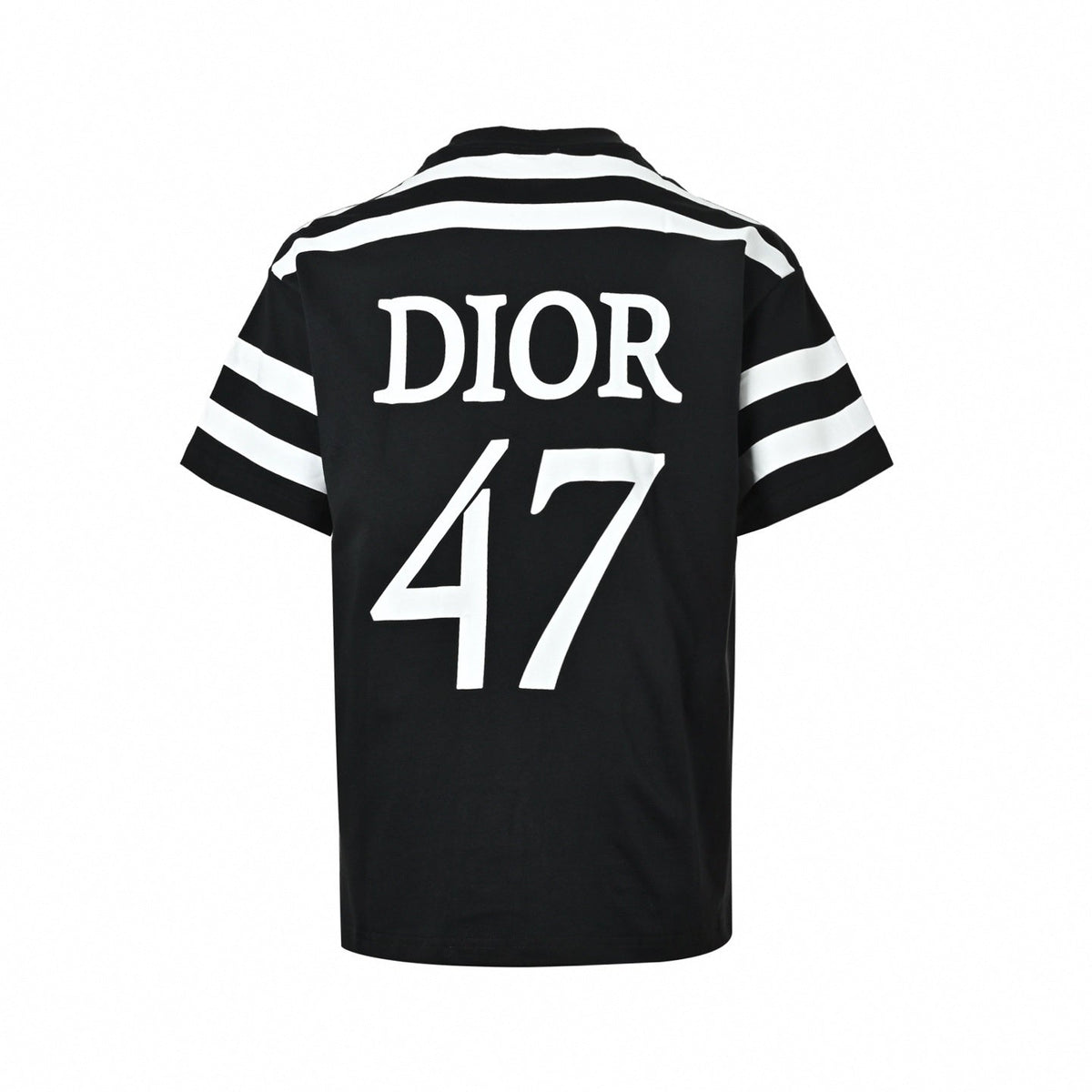 Athletic "47" Jersey T-Shirt | Black & White