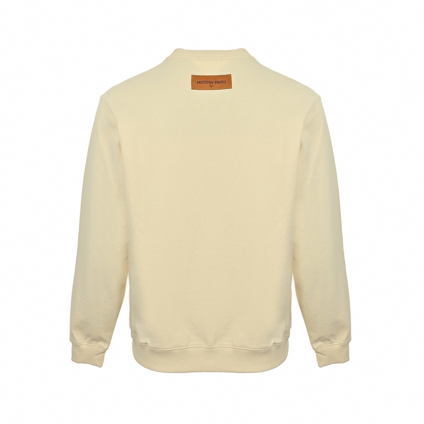 Embroidered Monogram Sleeve Sweatshirt | Cream